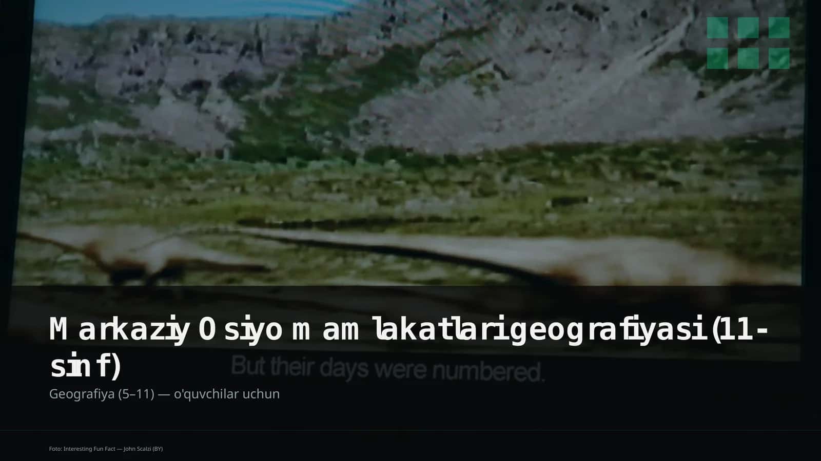 Markaziy Osiyo mamlakatlari geografiyasi (11-sinf) 1