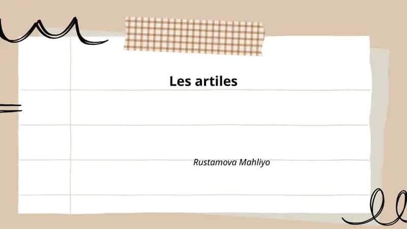 Les artiles 1