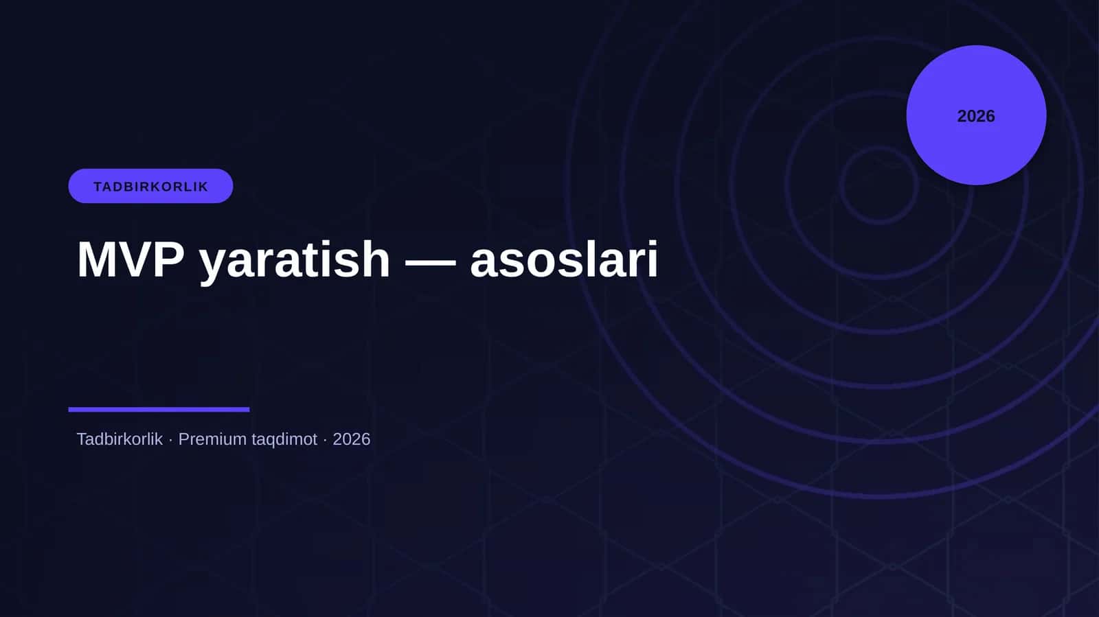 MVP yaratish — asoslari 1