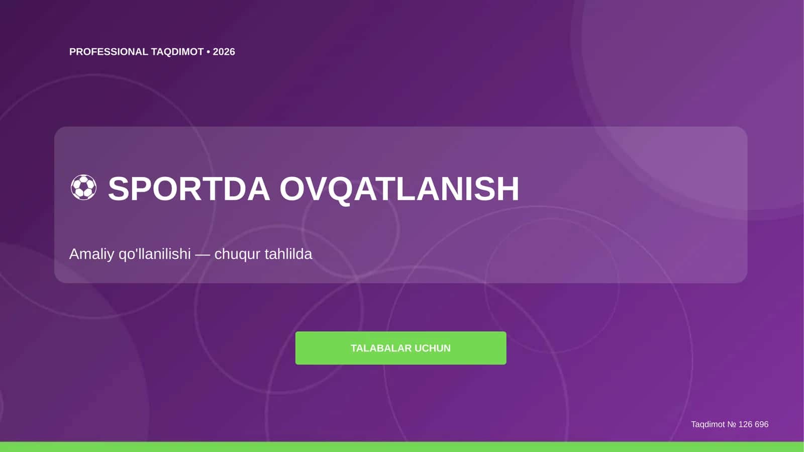 SPORTDA OVQATLANISH 1