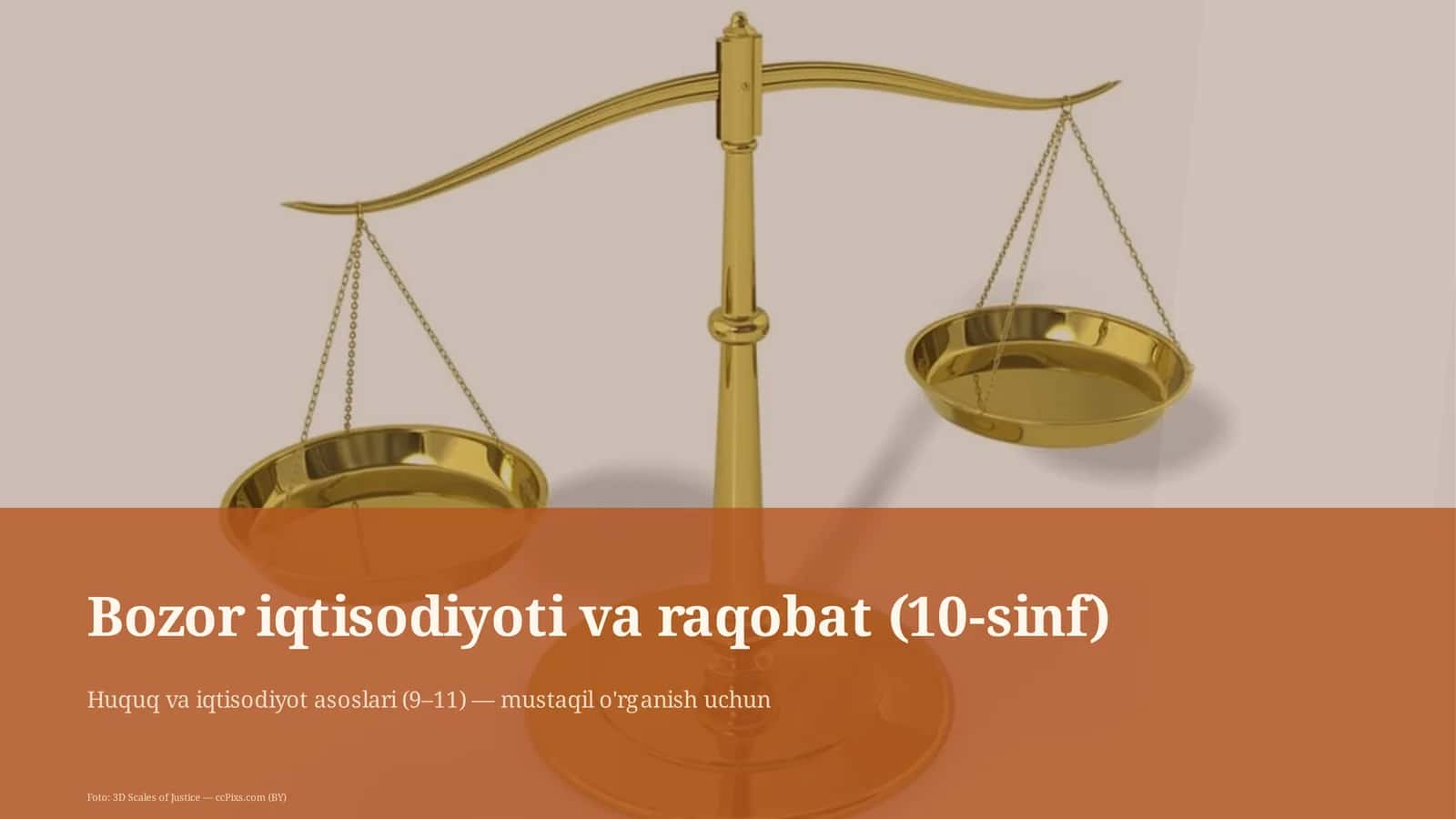 Bozor iqtisodiyoti va raqobat (10-sinf) 1