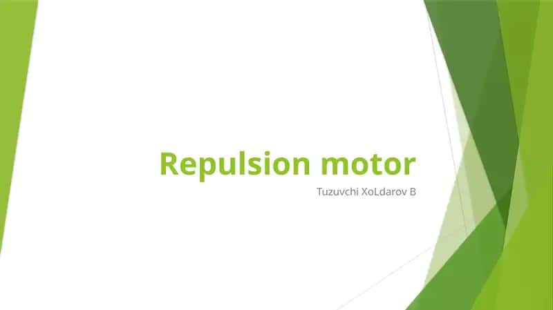 Repulsion motor 1