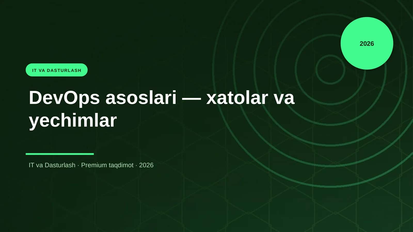 DevOps asoslari — xatolar va yechimlar 1