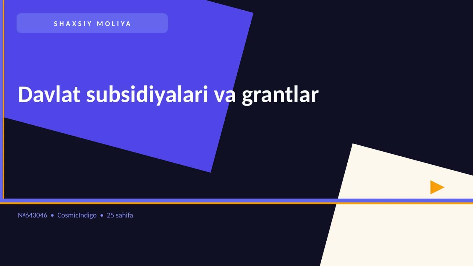 Davlat subsidiyalari va grantlar 1