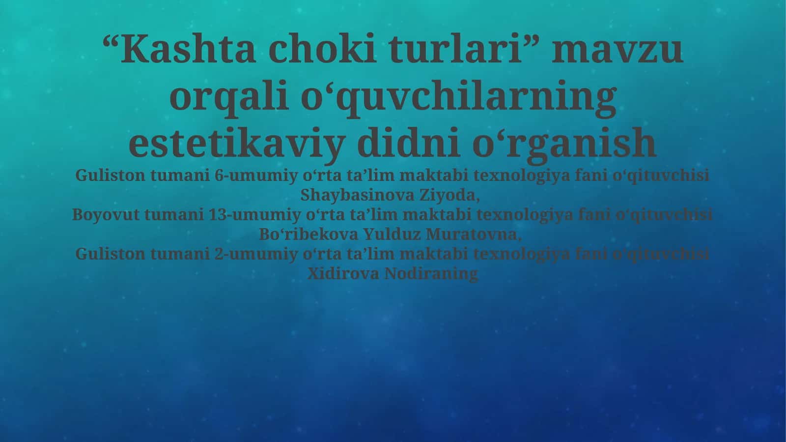 Kashta choki turlari 1