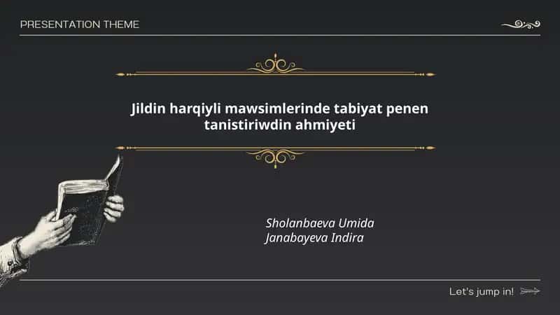 Jildin harqiyli mawsimlerinde tabiyat penen tanistiriwdin ahmiyeti 1