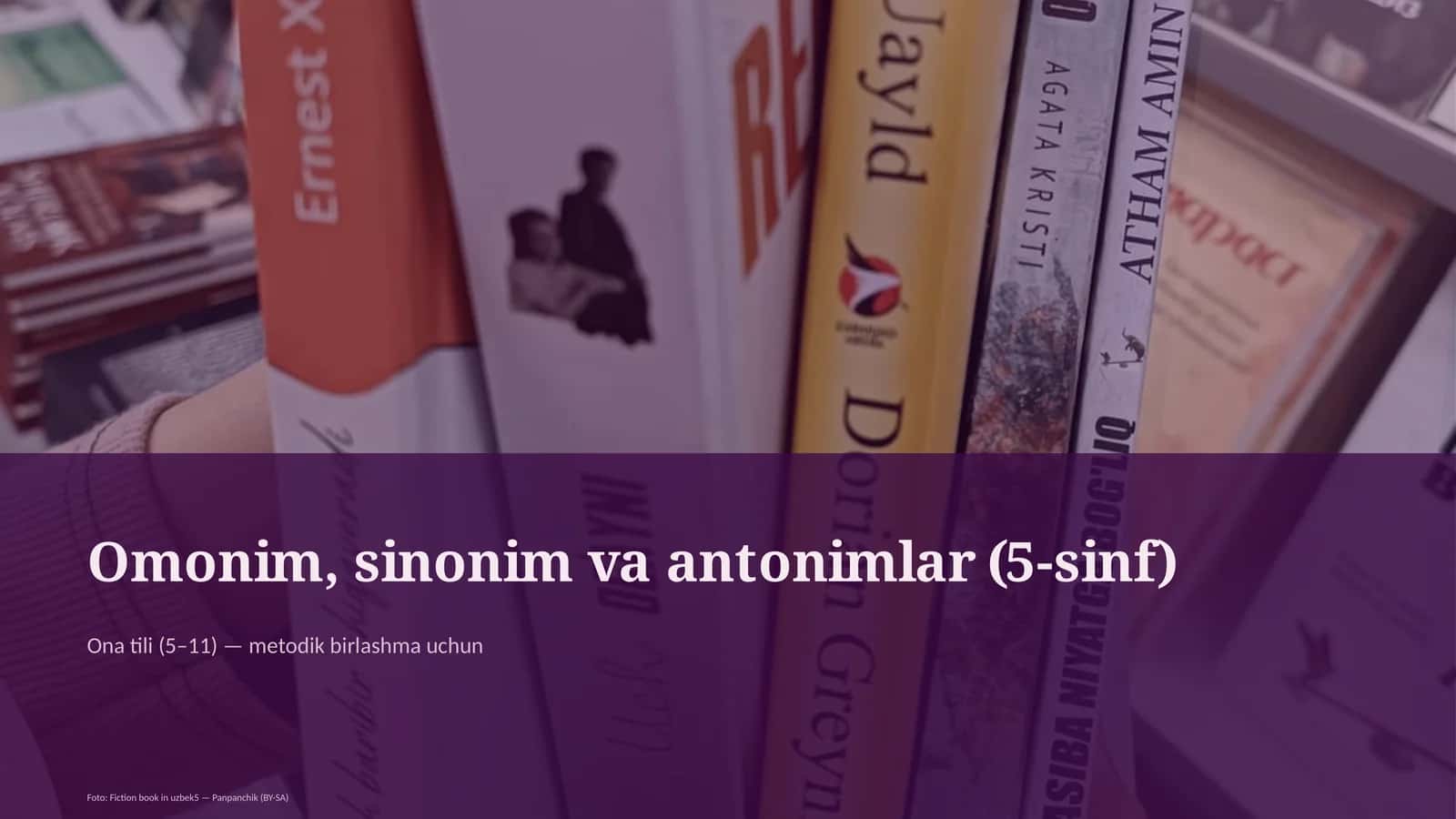 Omonim, sinonim va antonimlar (5-sinf) 1