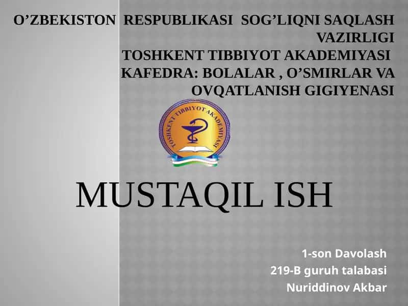 Davolash 1