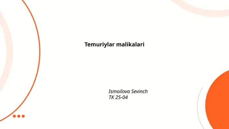 Temuriylar malikalari 1
