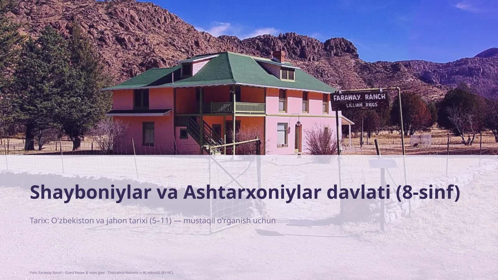 Shayboniylar va Ashtarxoniylar davlati (8-sinf) 1