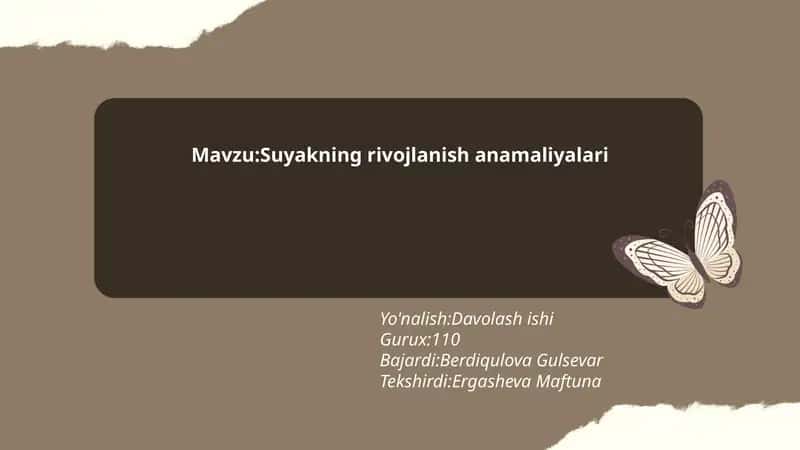 Suyakning rivojlanish anamaliyalari 1