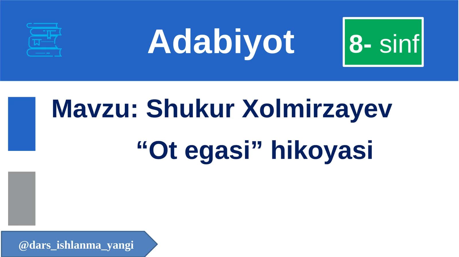 Shukur Xolmirzayev "Otegasi" hikoyasi 1