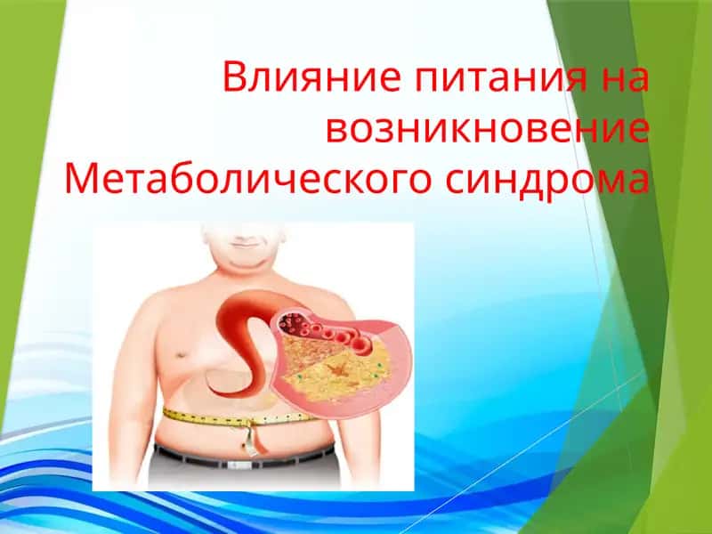 Влияние питания на возникновение Метаболического синдрома 1