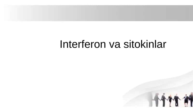 Interferon va sitokinlar 1