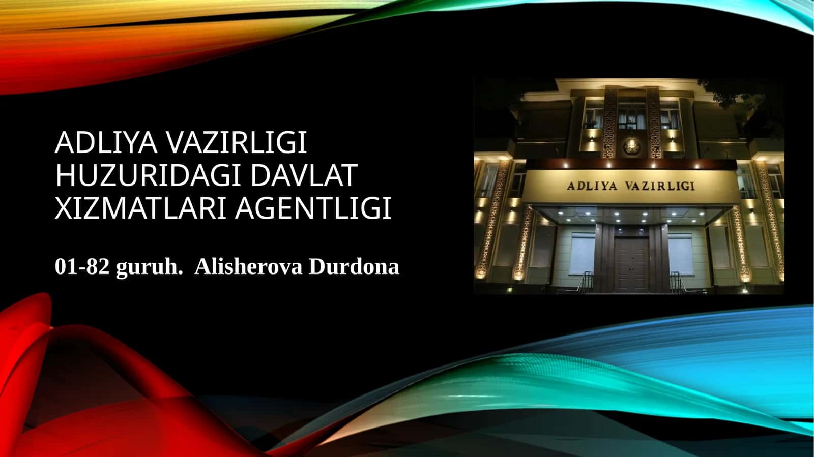 DAVLAT XIZMATLARI AGENTLIGI FAOLIYATINI TASHKIL ETISH 1