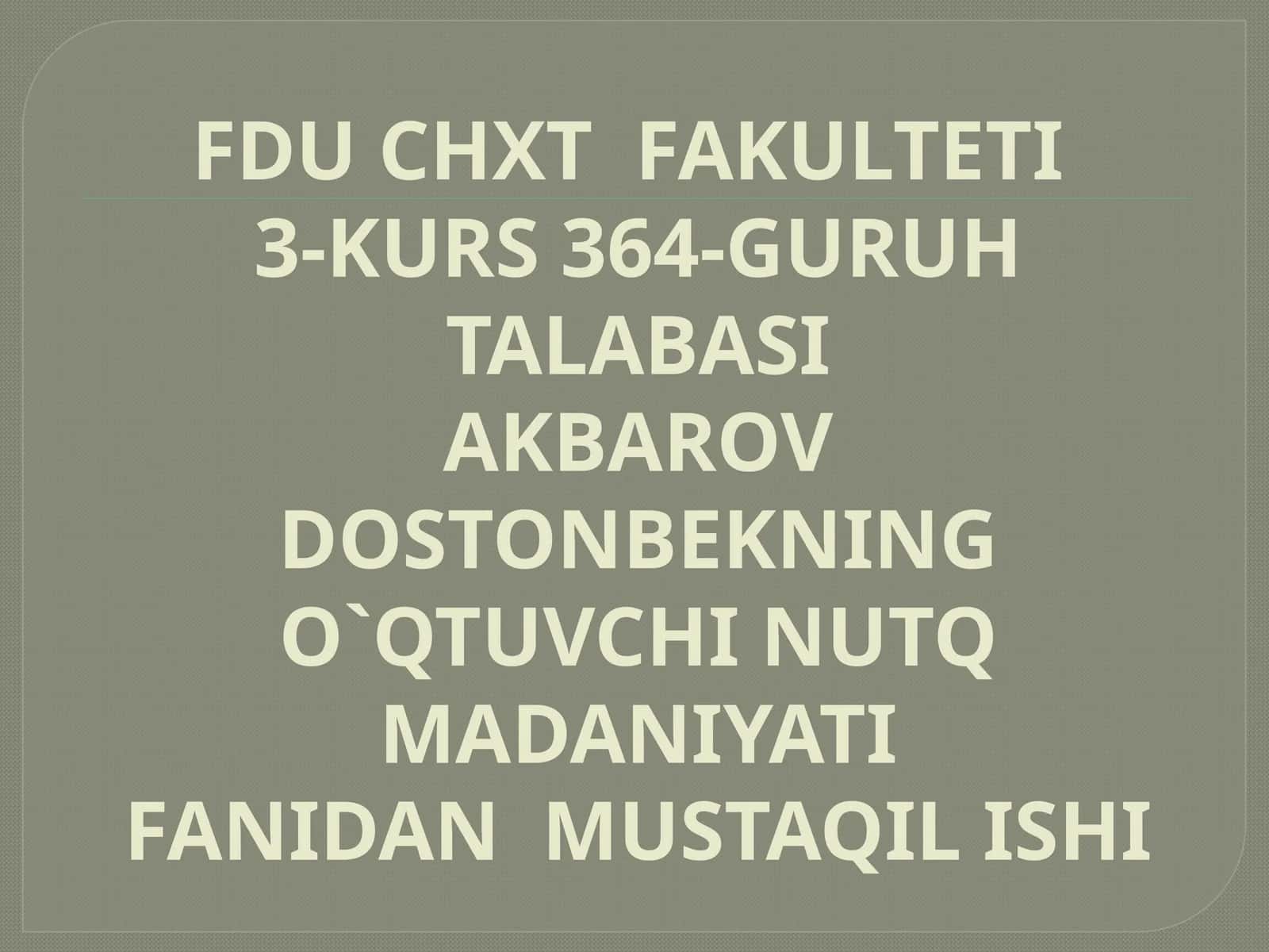 Nutq madaniyat 1