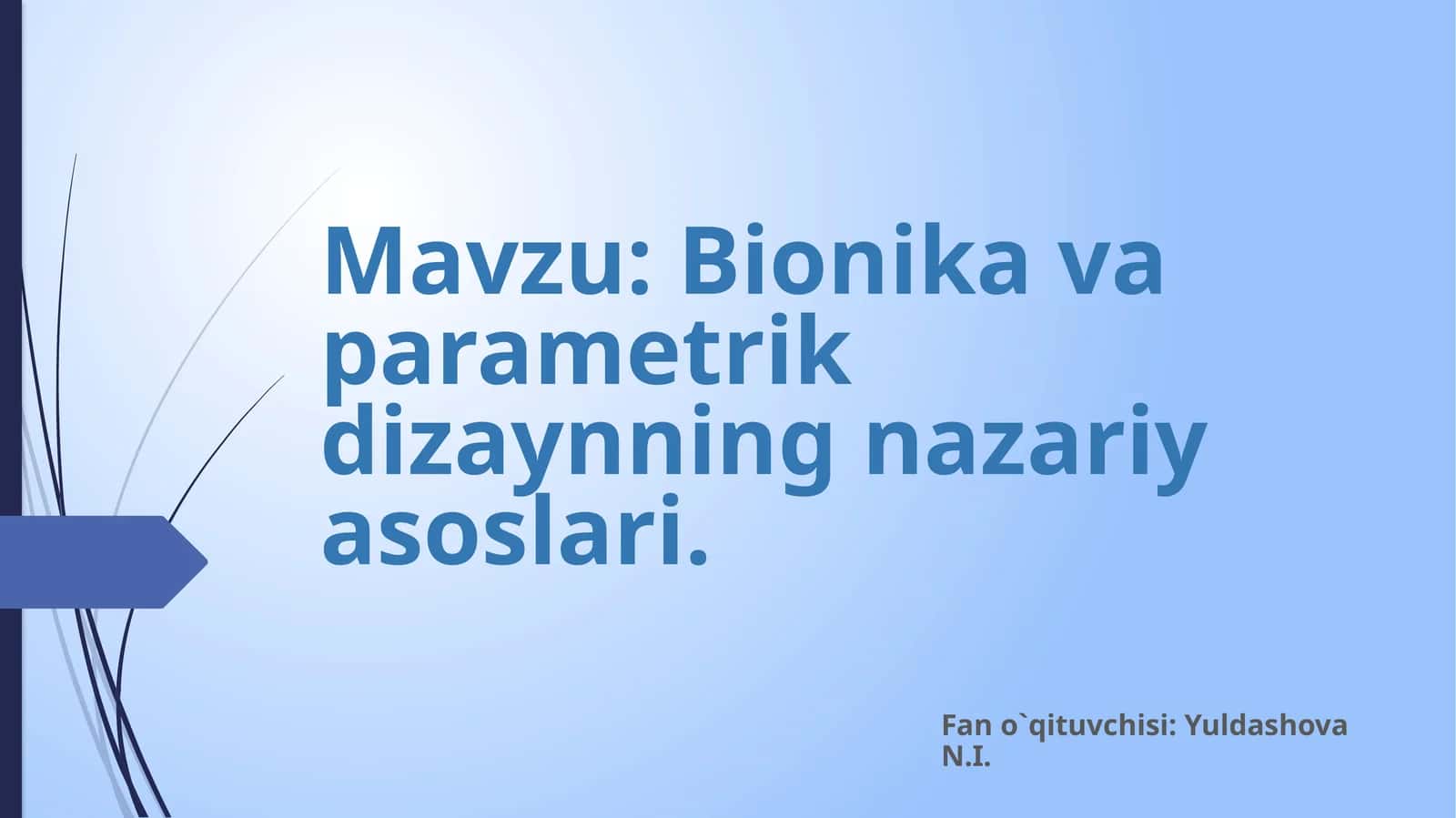 Bionikavaparametrikdizaynningnazariyasoslari 1