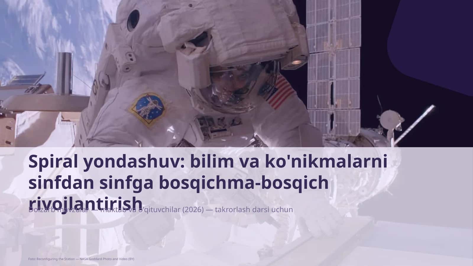 Spiral yondashuv: bilim va ko'nikmalarni sinfdan sinfga bosqichma-bosqich rivojlantirish 1