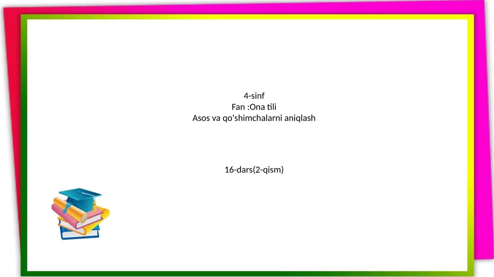 Asos va qo'shimchalarni aniqlash 1