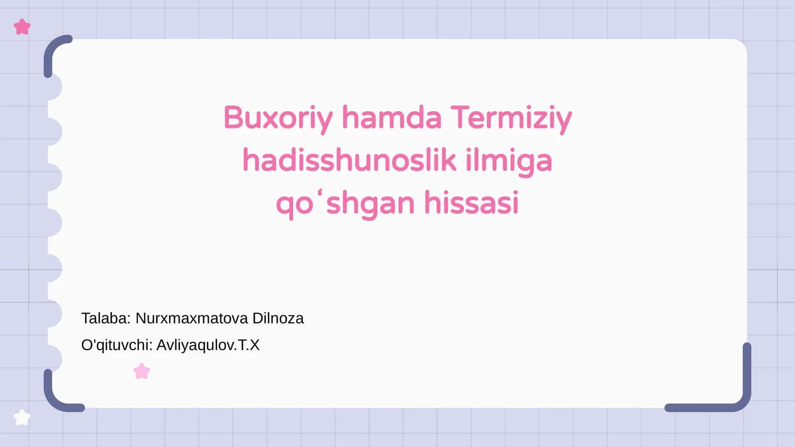 Buxoriy va Termiziy: Hadis ilmining asoschilari 1