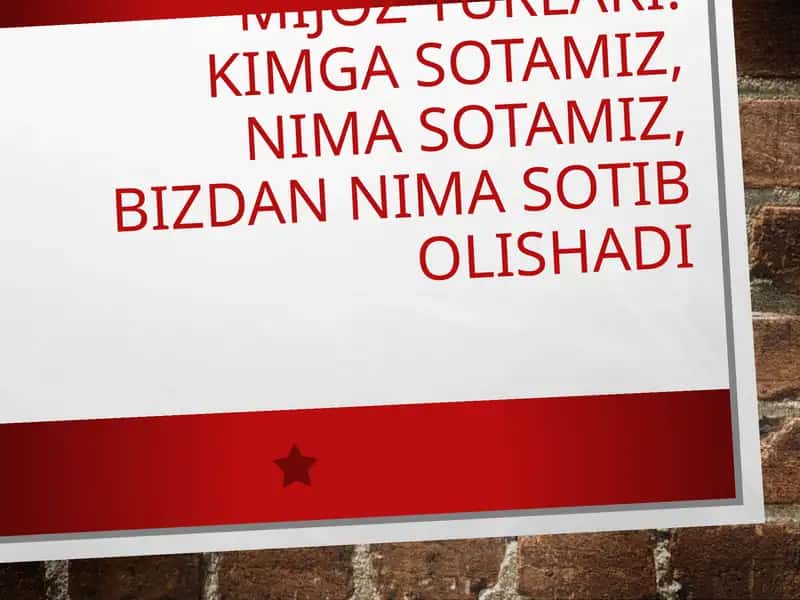 Turizm biznesida mijoz turlari 1