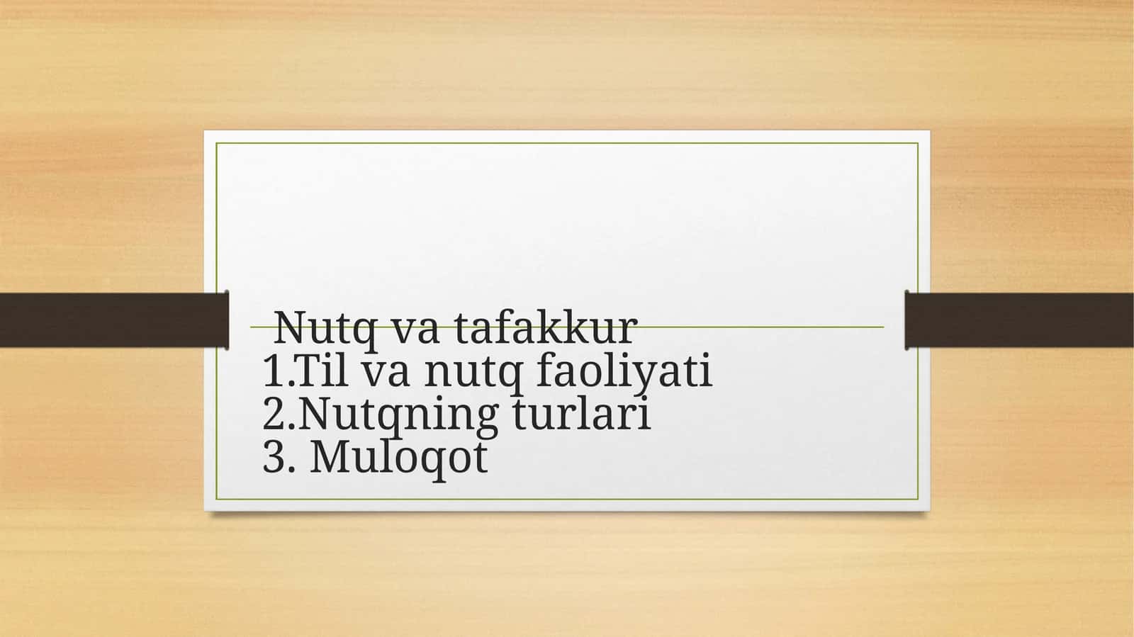 Nutq va tafakkur 1