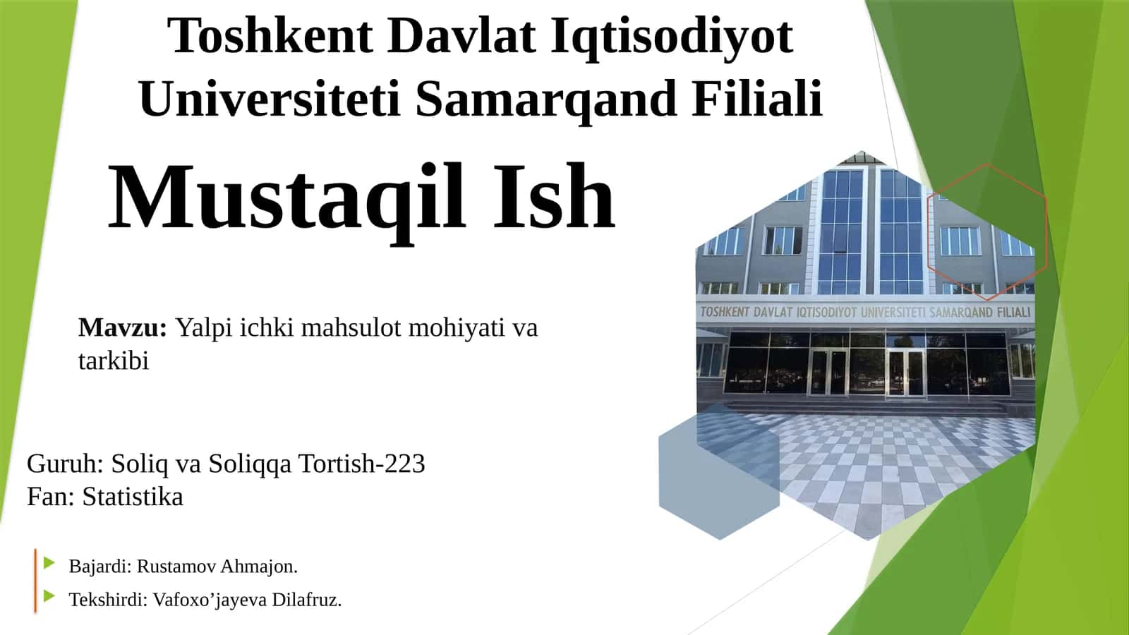 Yalpi ichki mahsulot mohiyati va tarkibi 1