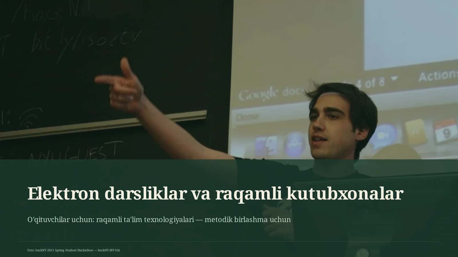 Elektron darsliklar va raqamli kutubxonalar 1
