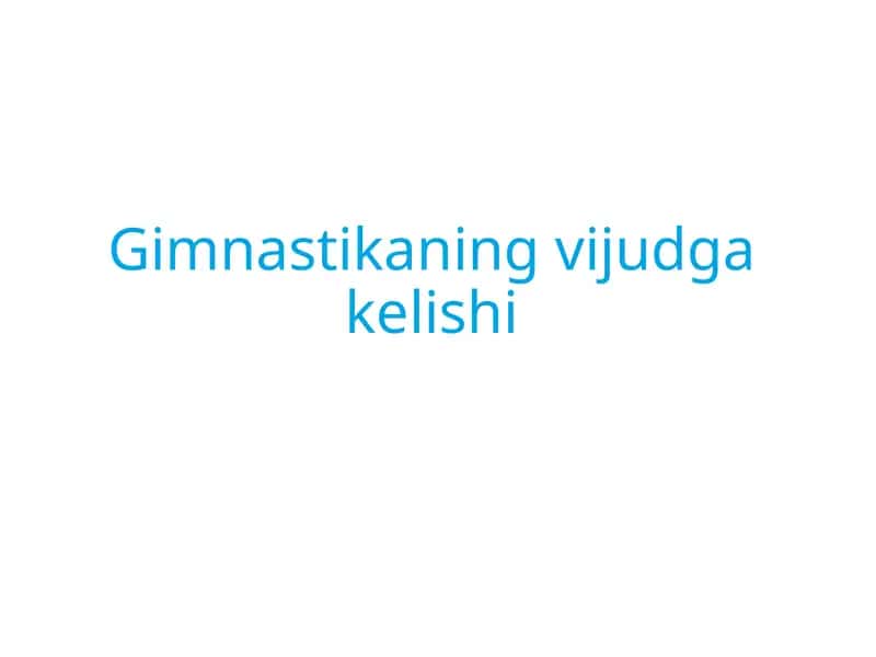 Gimnastikaningvijudgakelishi 1