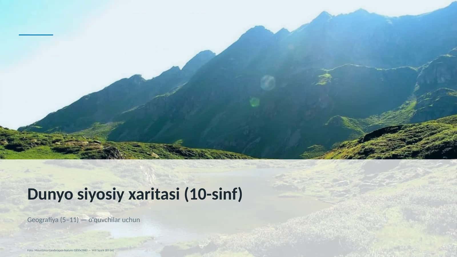 Dunyo siyosiy xaritasi (10-sinf) 1