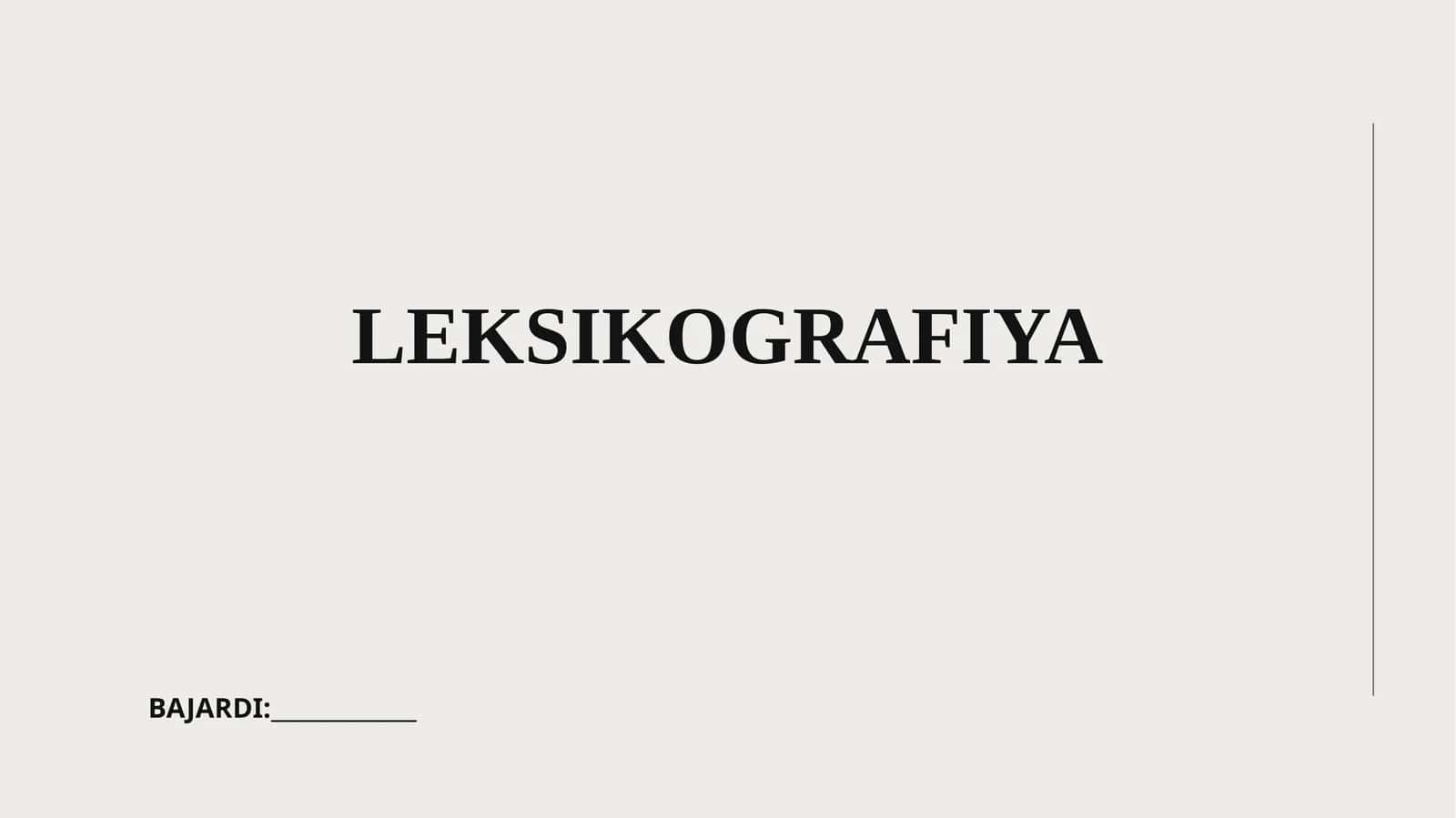 LEKSIKOGRAFIYA 1