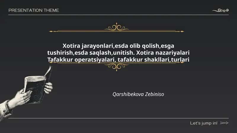 Tafakkur Operatsiyalari 1