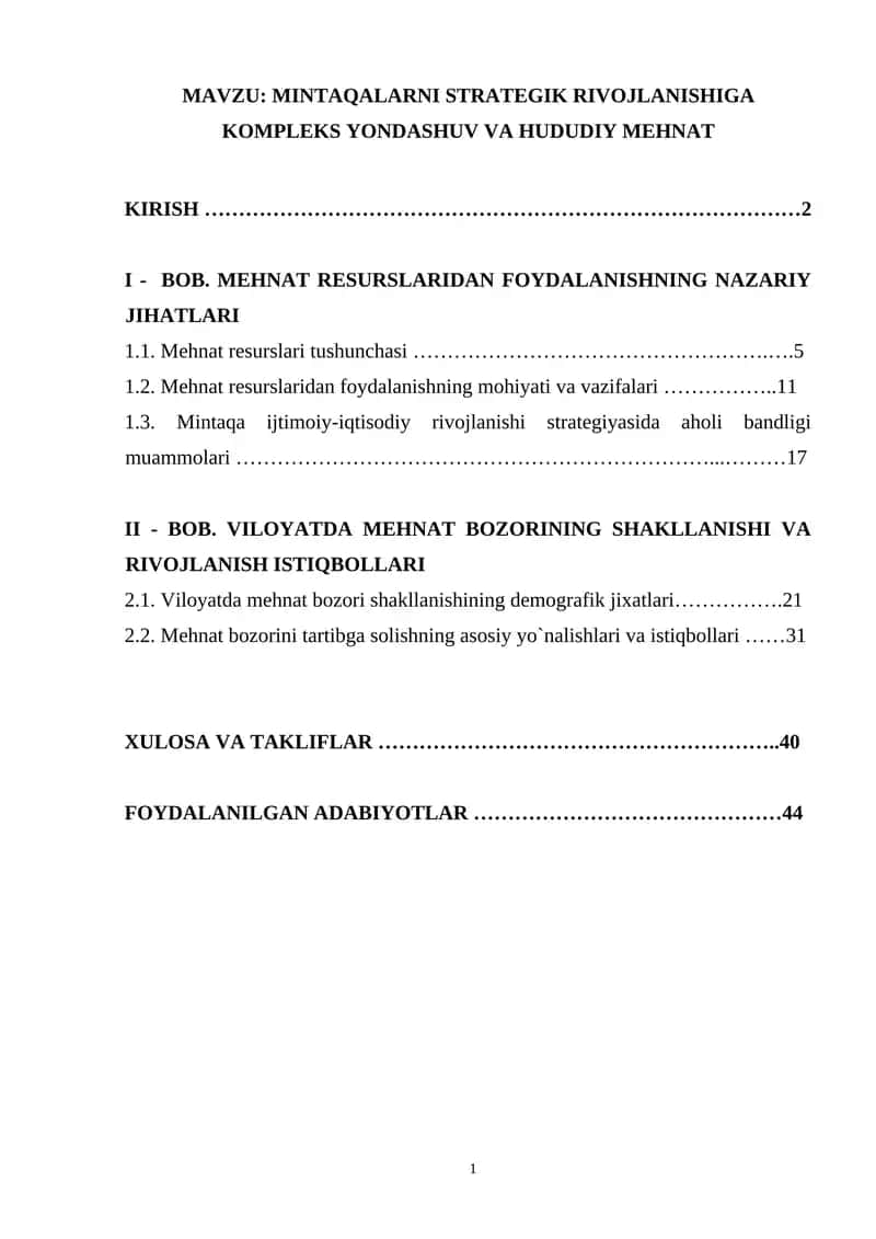 MEHNAT RESURSLARIDAN FOYDALANISH 1