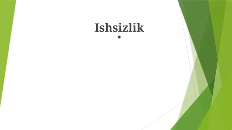 Ishsizlik 1