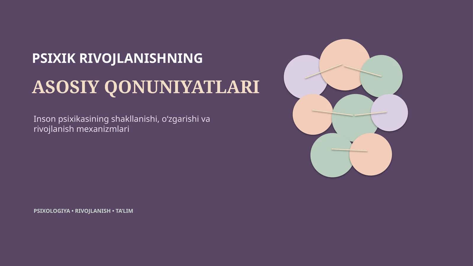 PSIXIK RIVOJLANISHNING 1