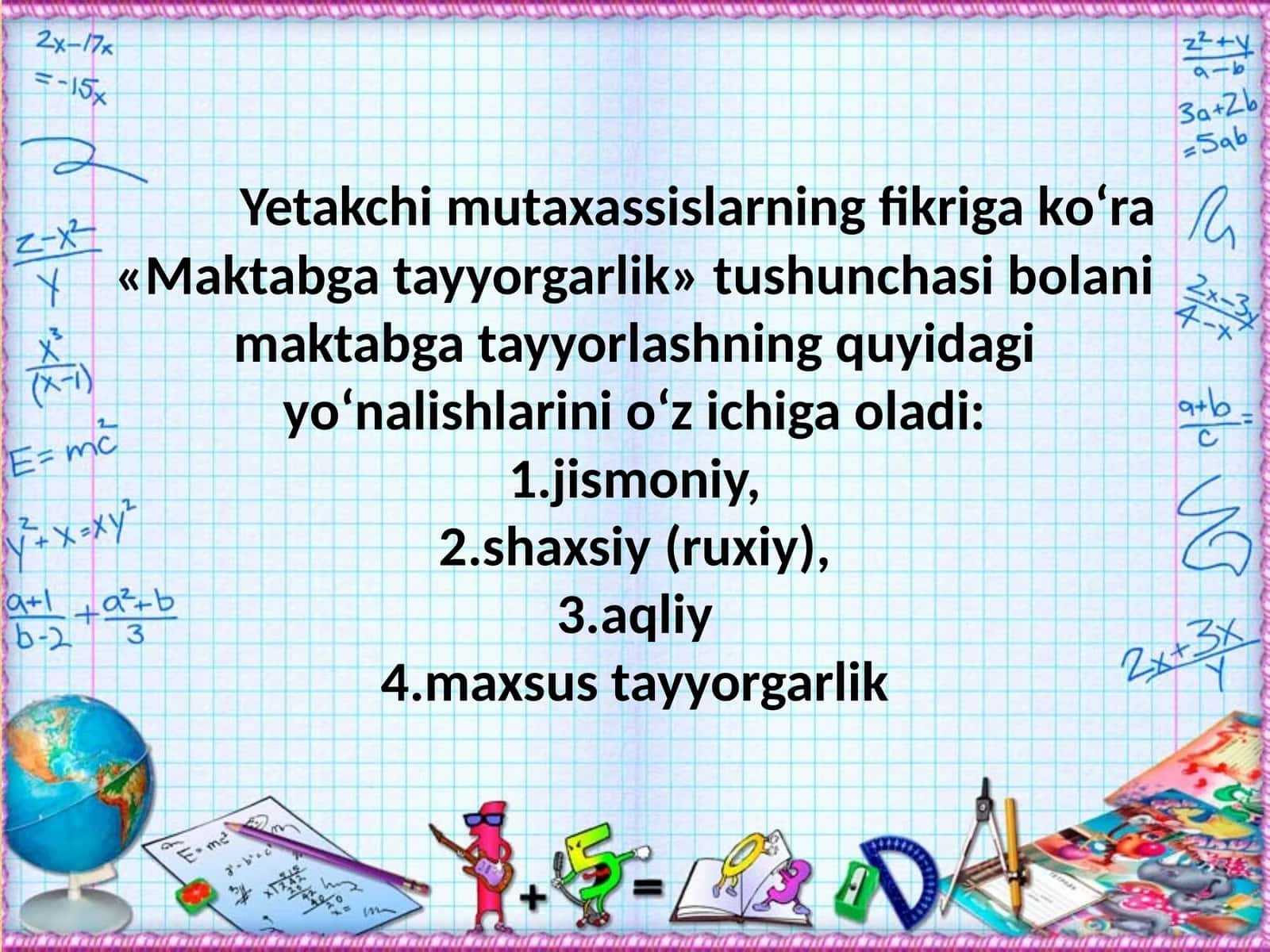 Maktabga tayyorgarlik 1