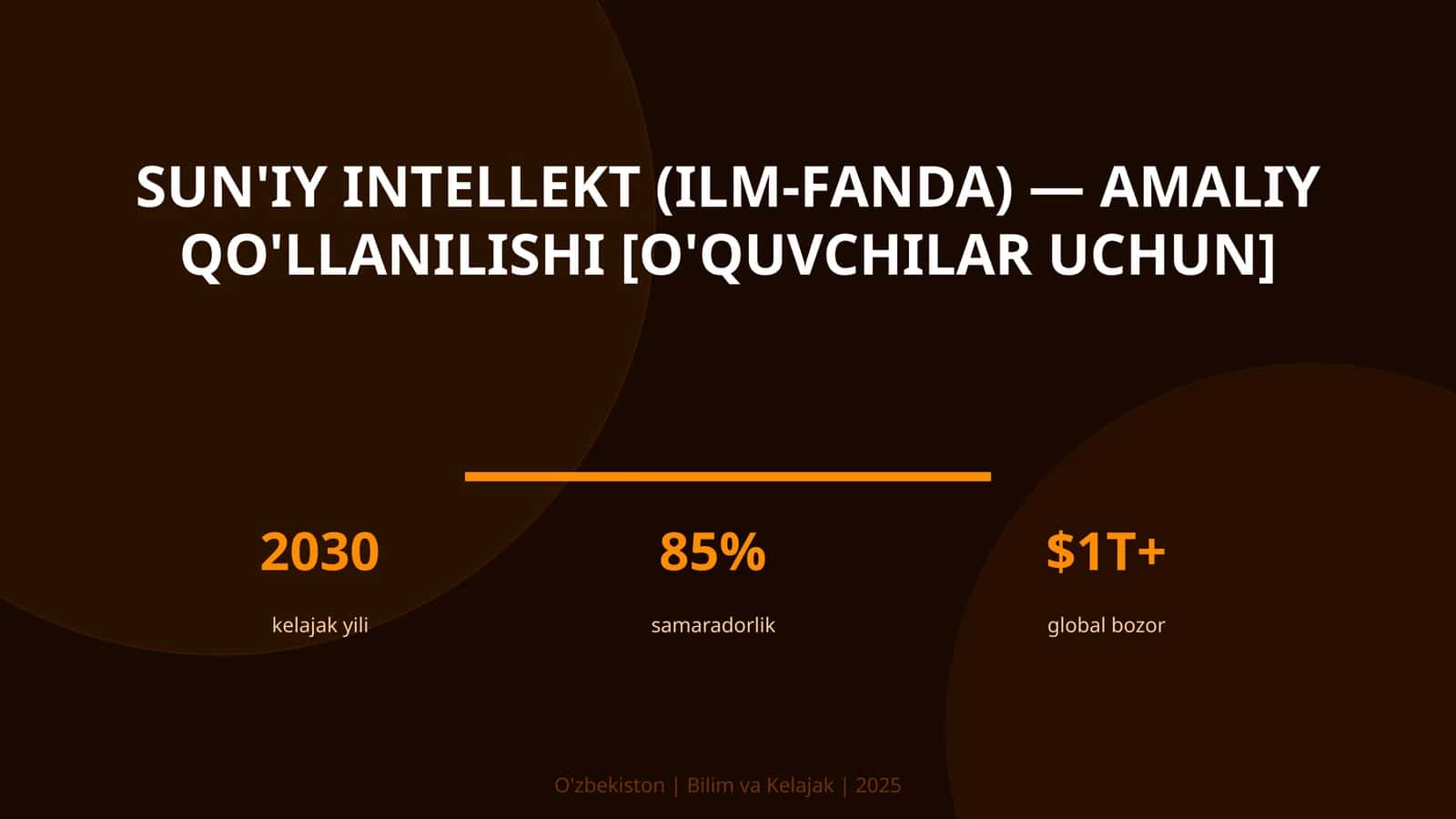 Sun'iy intellekt (ilm-fanda) — amaliy qo'llanilishi [o'quvchilar uchun] 1