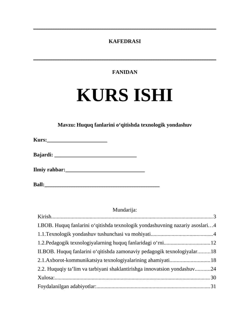 Huquq fanlarini o‘qitishda texnologik yondashuv 1
