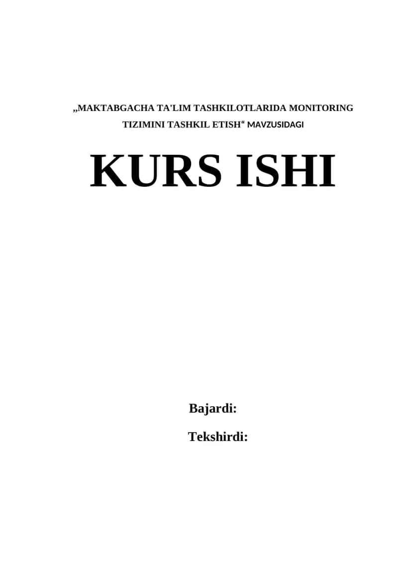 MONITORING TIZIMINI TASHKIL ETISH 1
