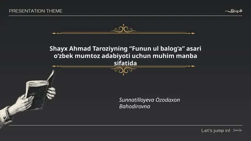 Funun ul Balog‘a 1