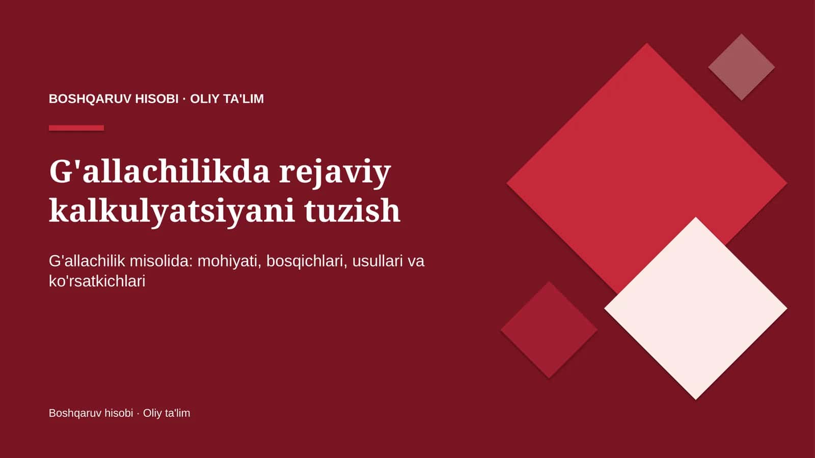 g'allachilikda rejaviy kalkulyatsiyani tuzish 5656 1