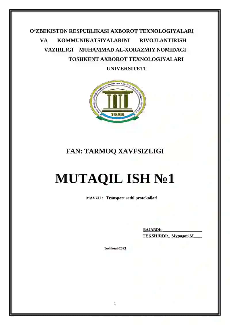 Transport sathi protokollari 1
