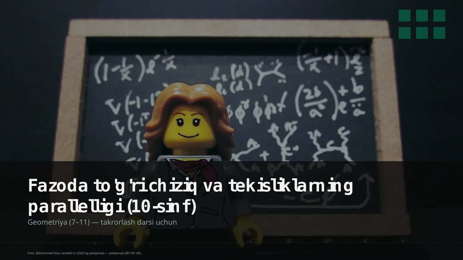 Fazoda to'g'ri chiziq va tekisliklarning parallelligi (10-sinf) 1