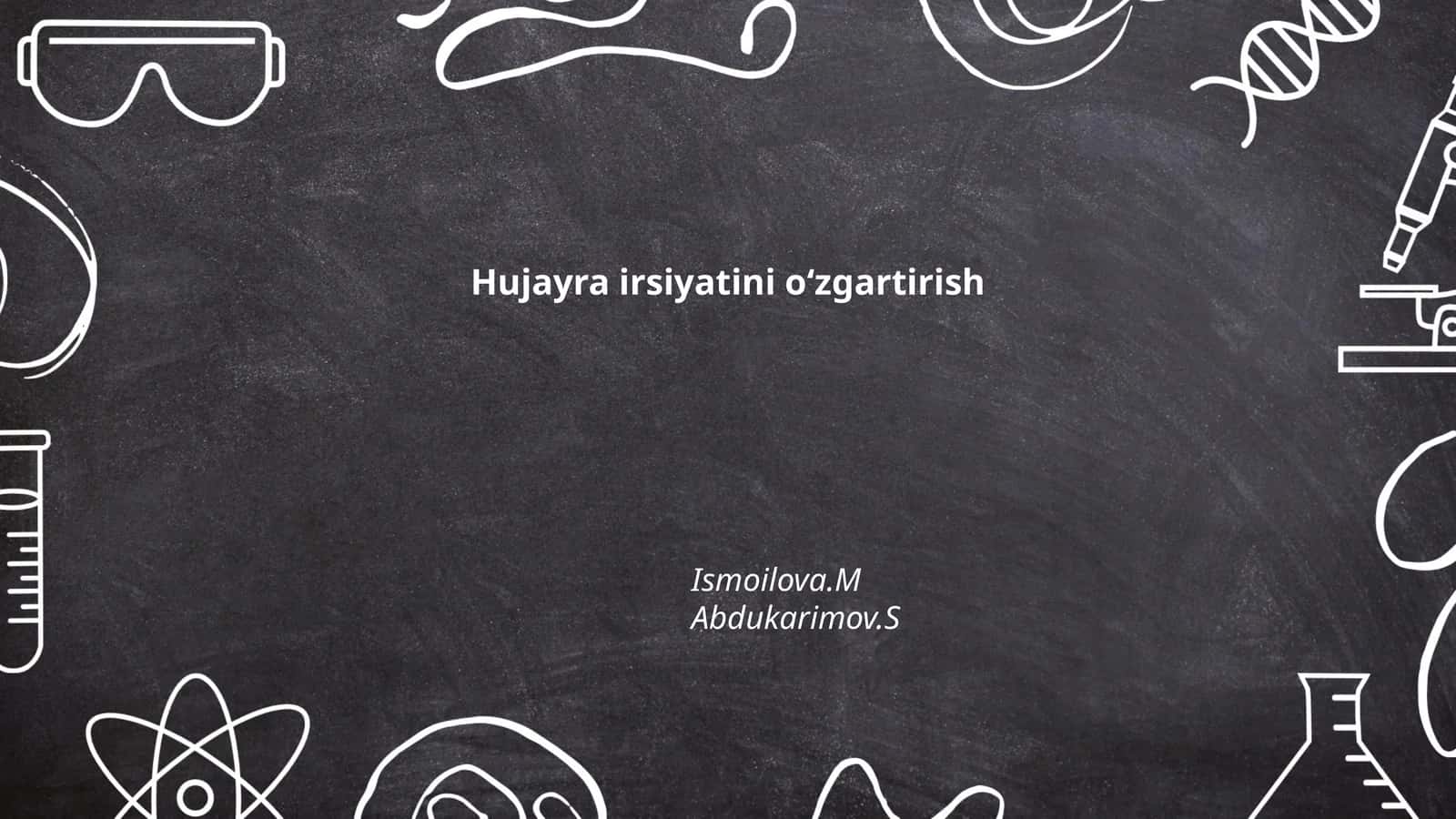 CRISPR/Cas9 orqali hujayra irsiyatini o‘zgartirish 1