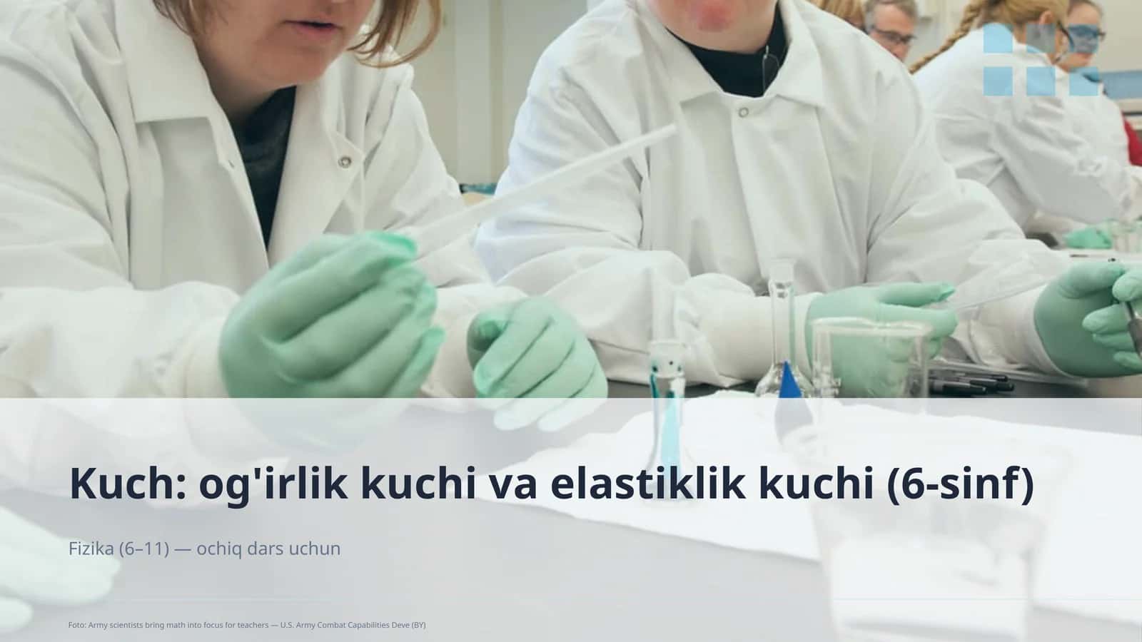 Fizika (6–11) — ochiq dars uchun 1