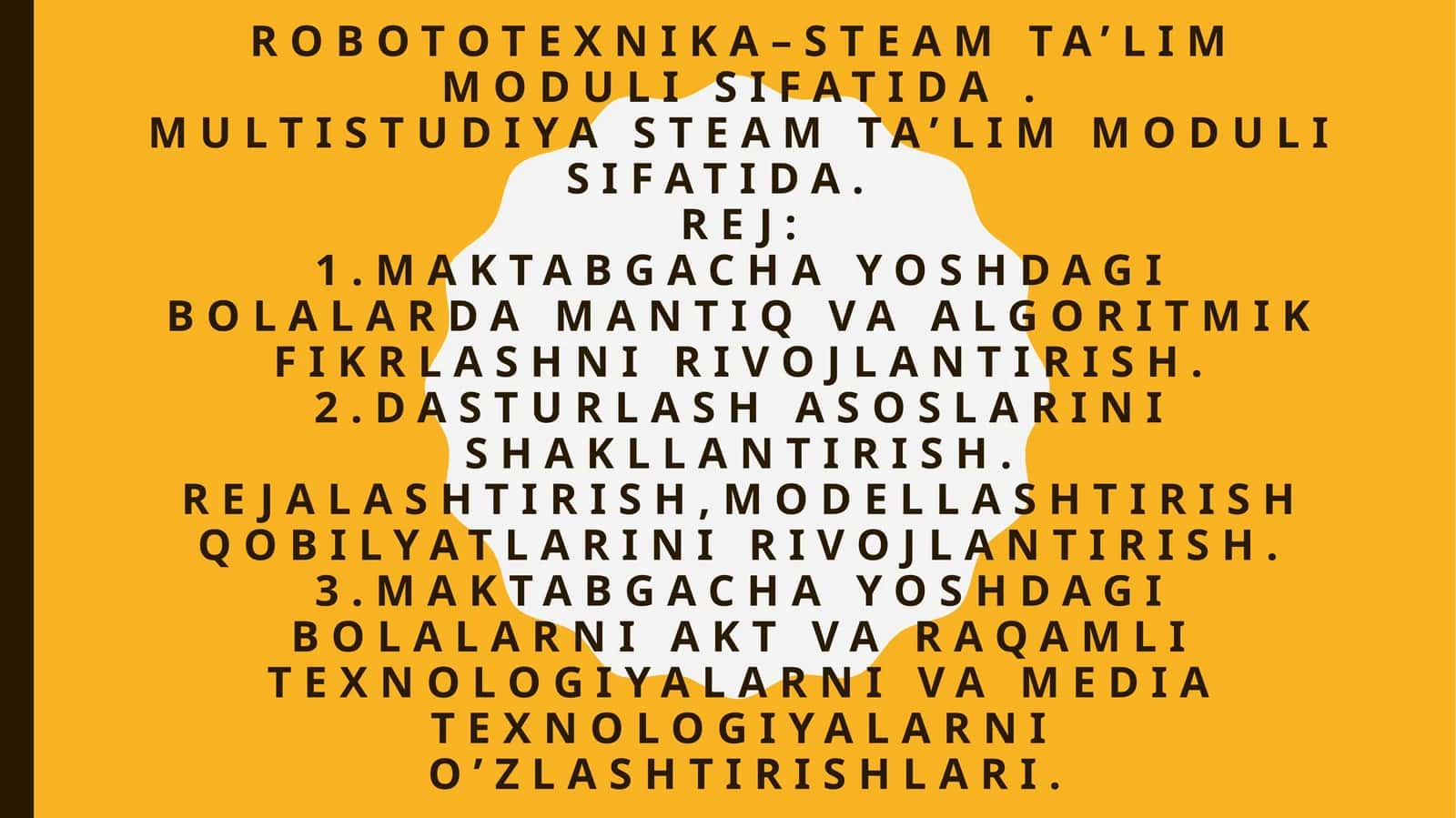 Robototexnika–STEAM ta’lim moduli sifatida 1