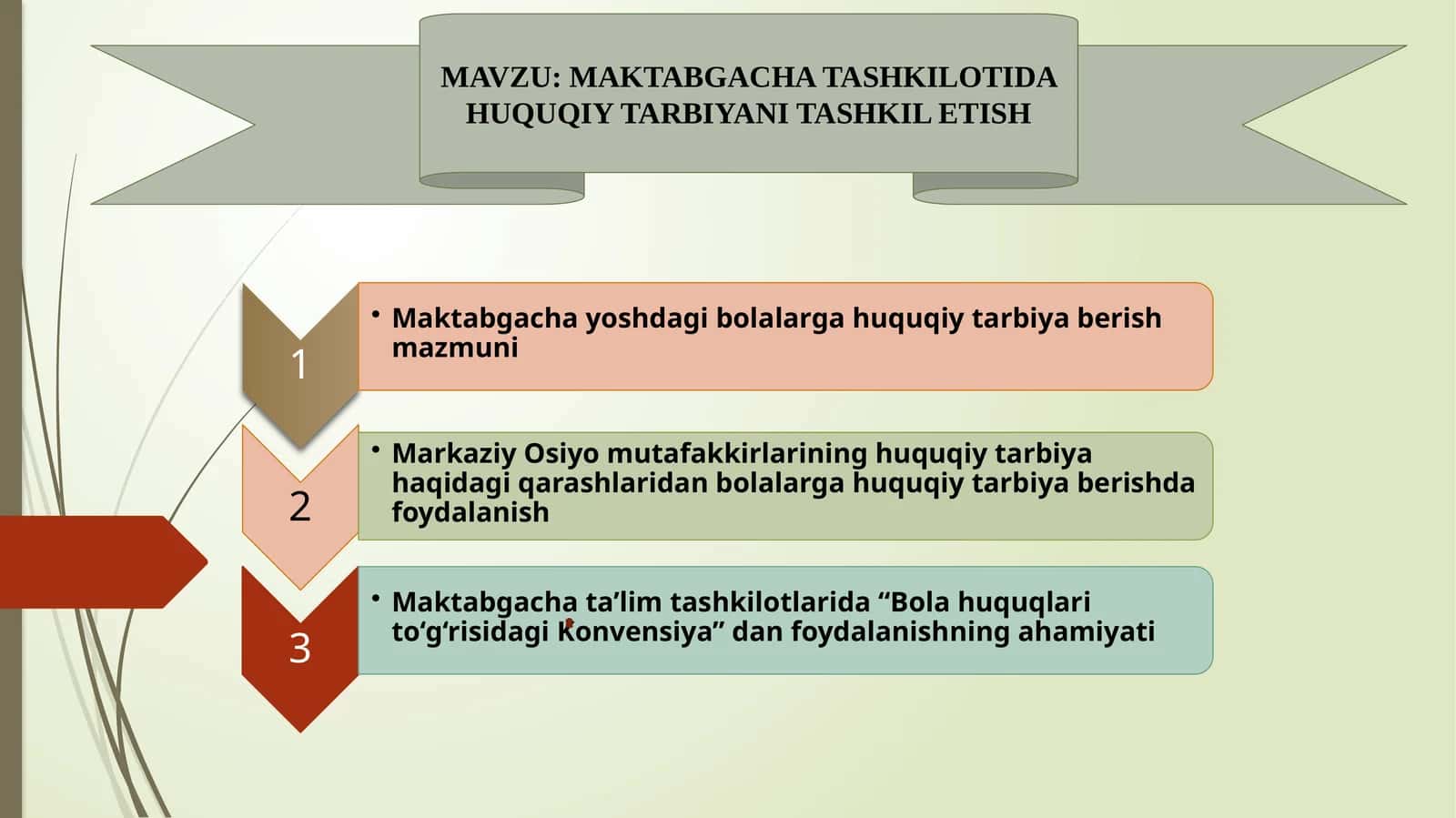 MAKTABGACHA TASHKILOTIDA HUQUQIY TARBIYANI TASHKIL ETISH 1