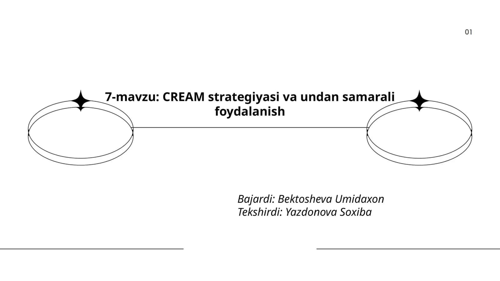 CREAM strategiyasi va undan samarali foydalanish 1