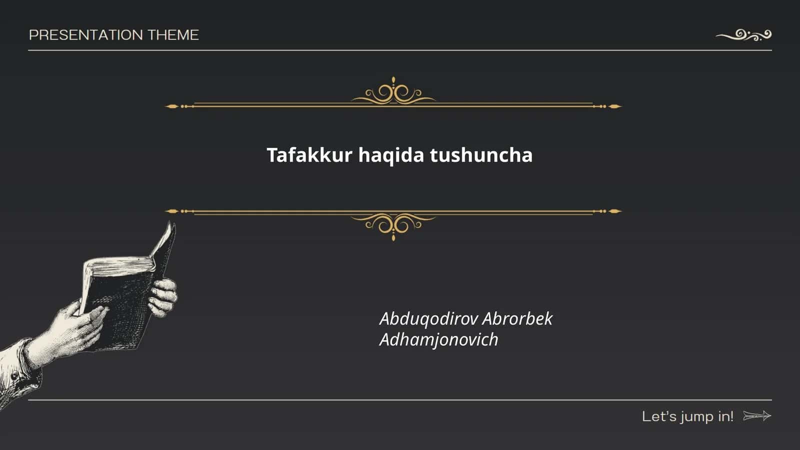 Tafakkur haqida tushuncha 1