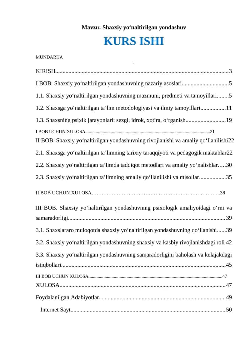 Shaxsiy yoʻnaltirilgan yondashuv 1